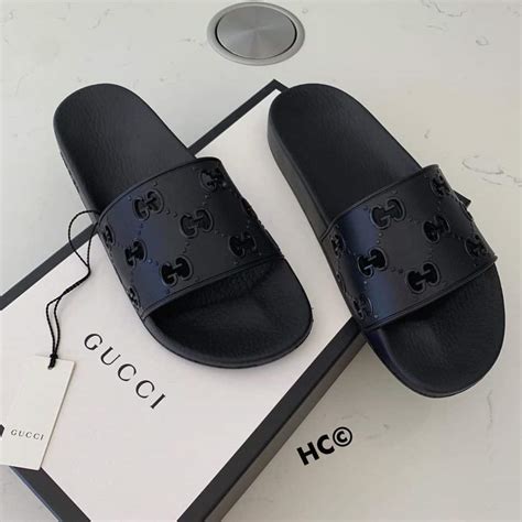 poshmark gucci slides|all black gucci slides women's.